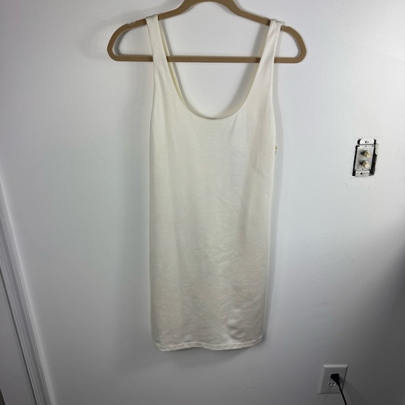 Alice + Olivia James Scoop Neck Body-Con Tank Dress Size 8 Off White NEW - Picture 2 of 12